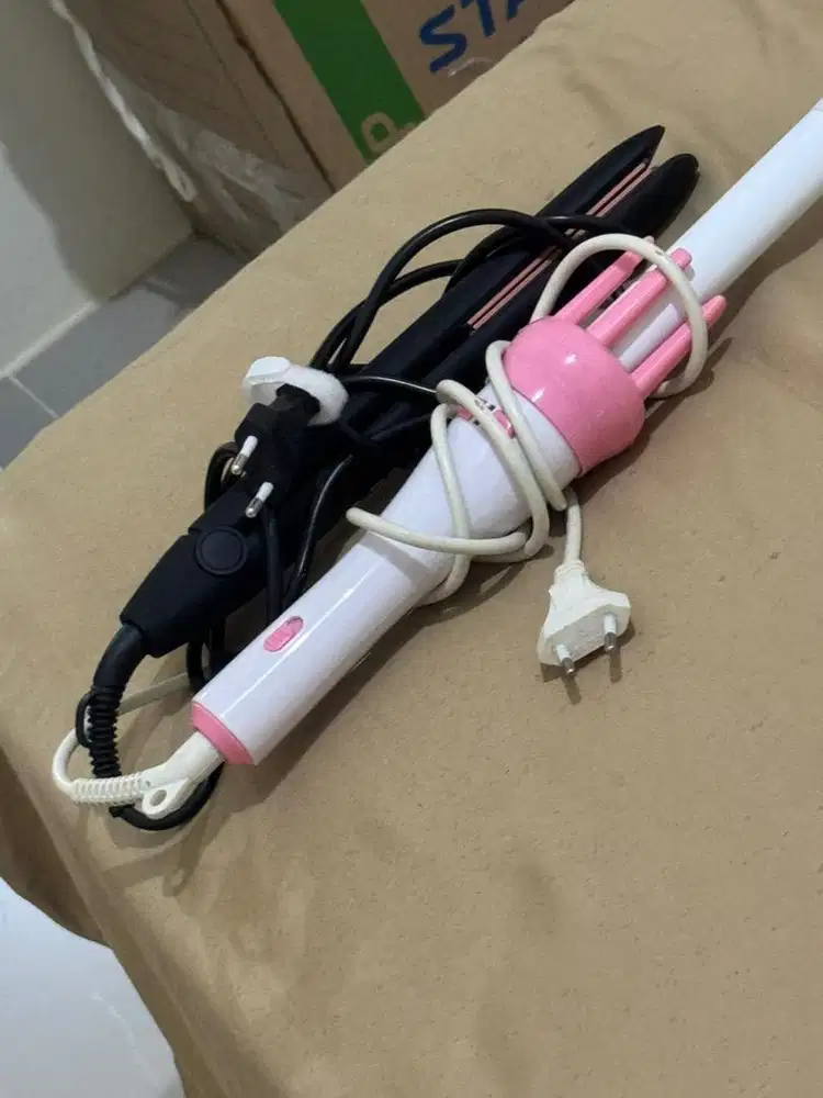 Catokan lurus dan curly