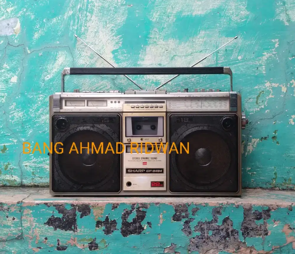 SHARPGF9494 boombox tape kaset pita radio FM AM SW antik jadul kuno