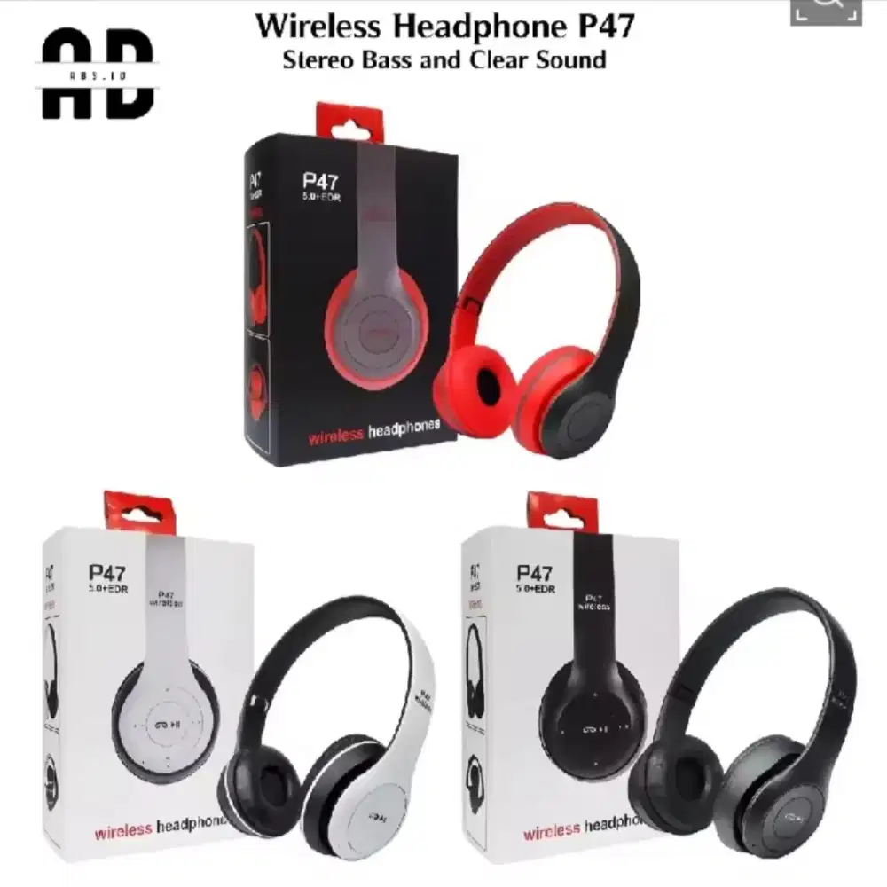 Headset Wireless Earphone Bluetooth P47