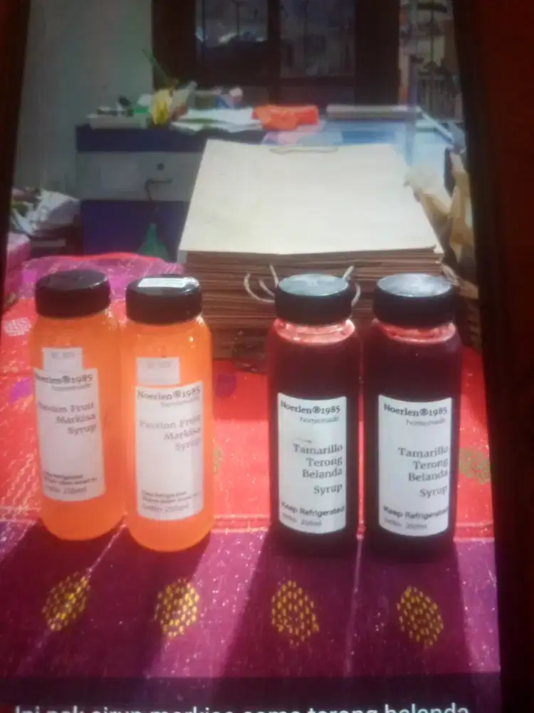 Sirup markisa 250 Ml dan sirup terong Belanda 250 Ml