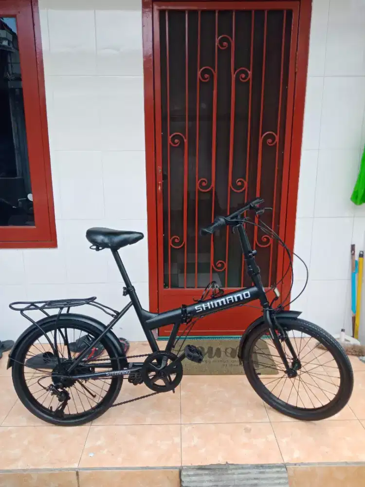 Sepeda LIPAT BASIC ALEOCA 6 SPEED CUSTOM BAGUS UK.20 SIAP PAKE NEGO