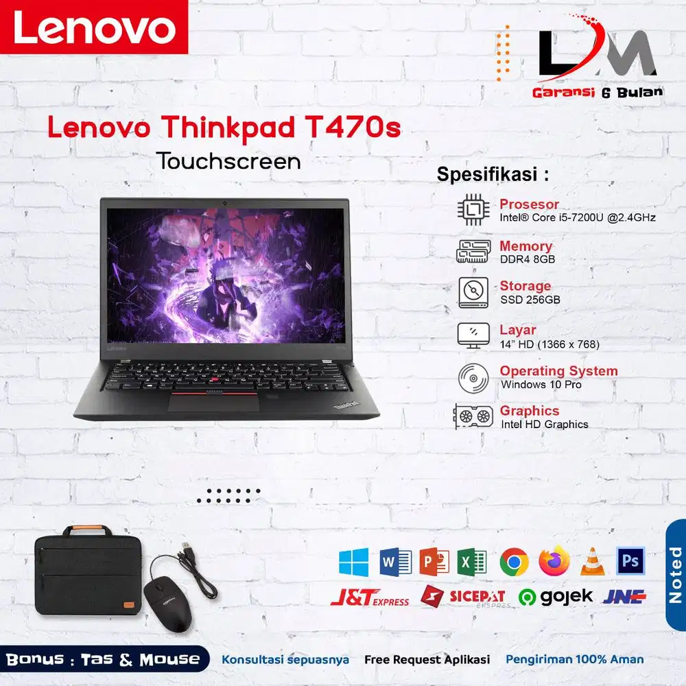 Lenovo Thinkpad T470s Touch Intel Core i5-7200U RAM 8GB 128GB Win 11