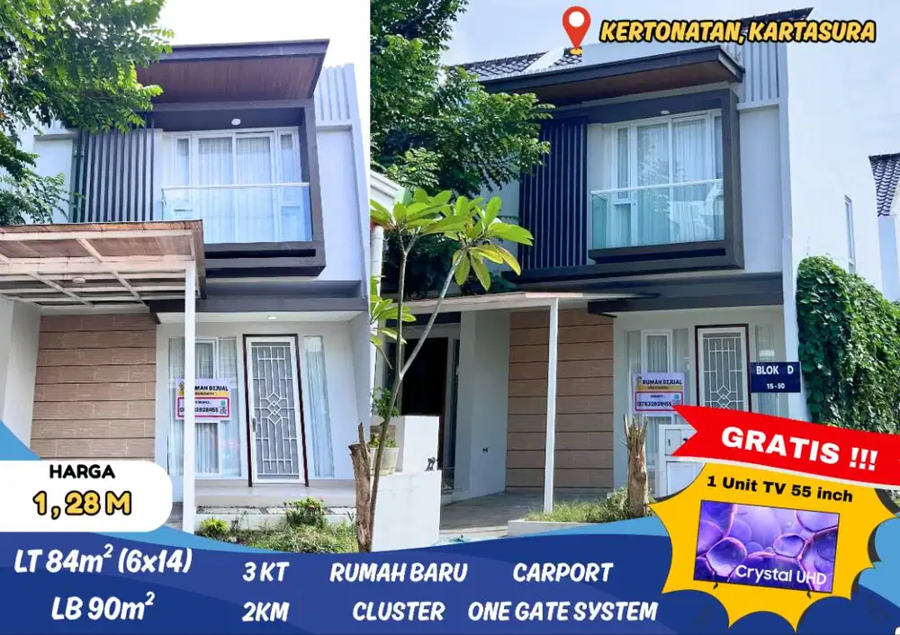 Dijual Rumah Baru 2Lt Hook Siap Huni di Permata Park View Kartasura