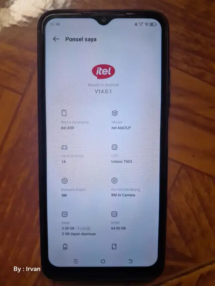 Itel A50 3+5/64 Hp Casan Type C Normal Tinggal Pakai Aja