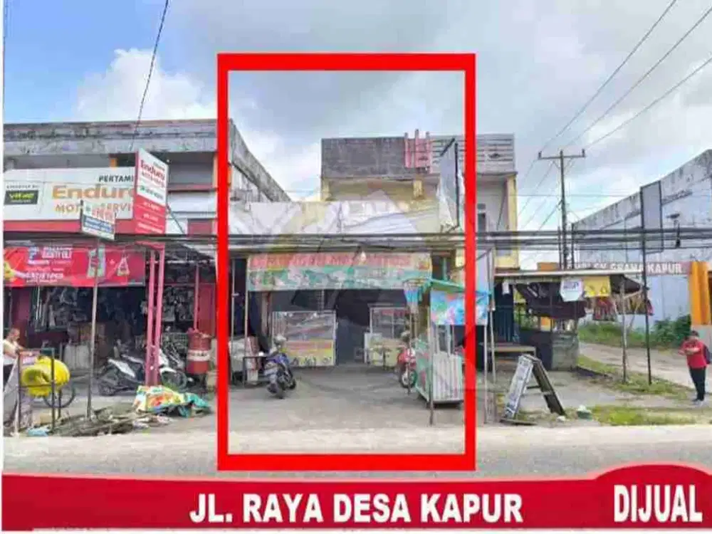 di jual ruko 2 Lt di desa kapur