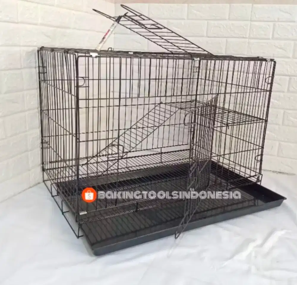 Kandang kucing/Anjing 75x46x54 hitam bekas masih mulus