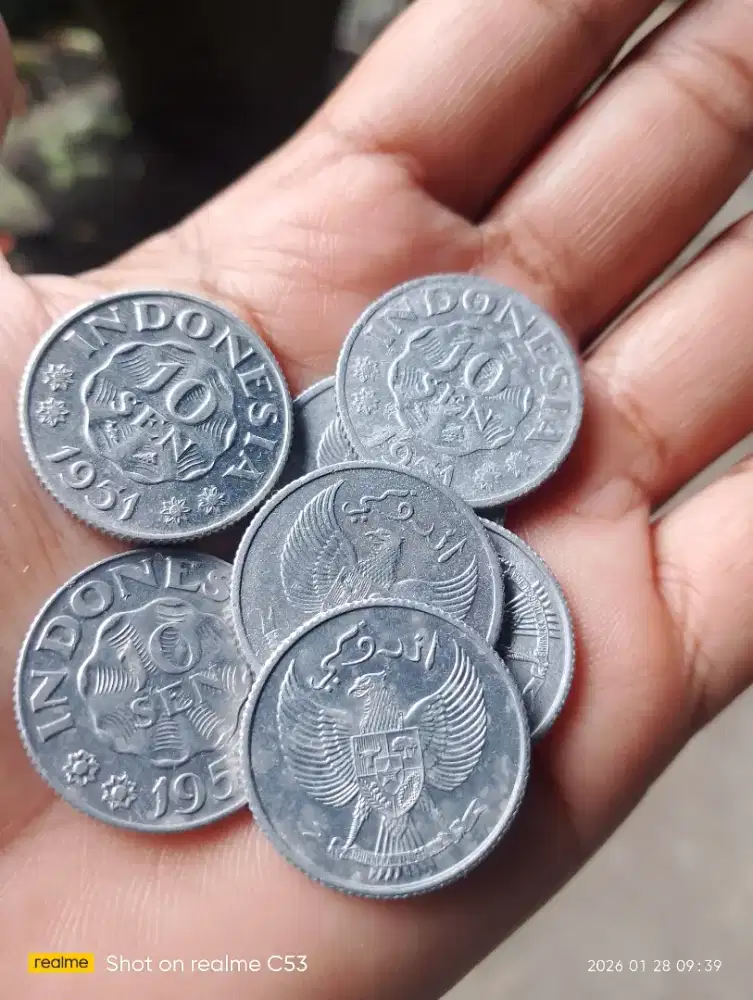 Uang koin kuno Indonesia 10 sen