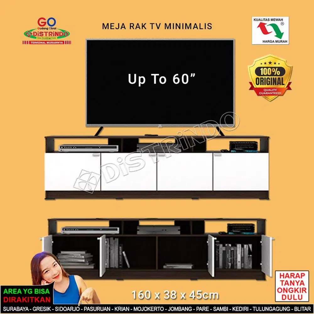 DISTRINDO Meja TV Minimalis / Rak TV Lemari uk 80 ,120,&160