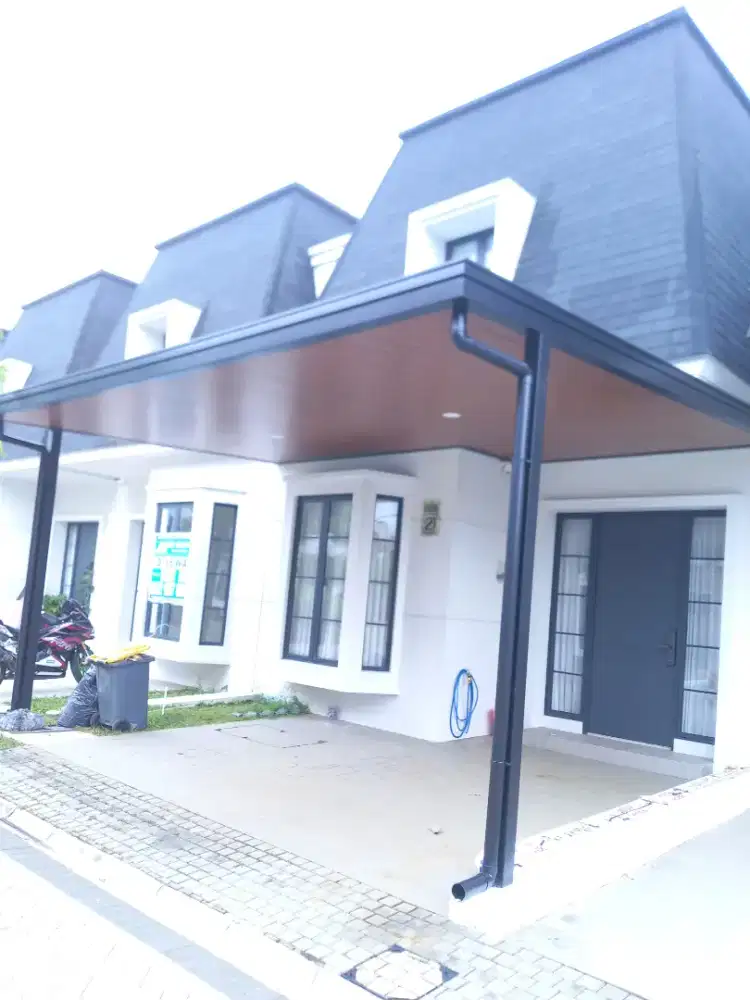 Kanopi atap alderon 2 layer + plapon pvc