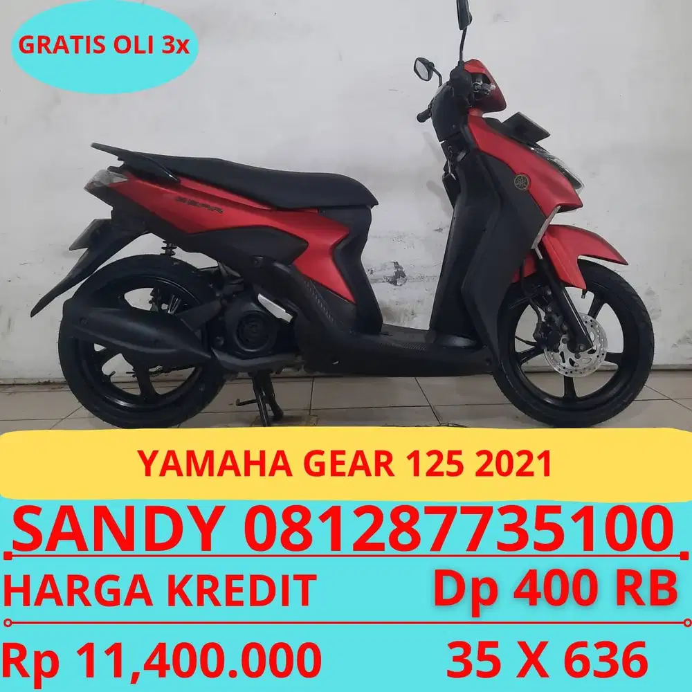 YAMAHA GEAR 125 2021 DP MURAH 400 RIBU GUYSS