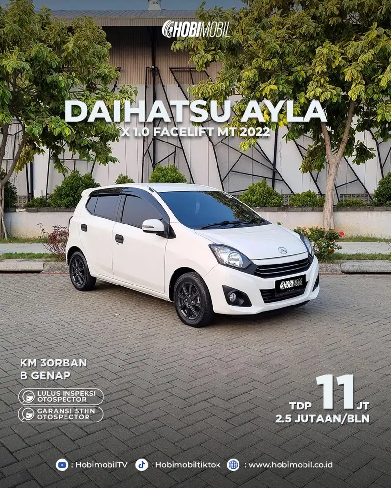 Daihatsu Ayla x 1.0 manual 2022 garansi mesin transmisi 5th