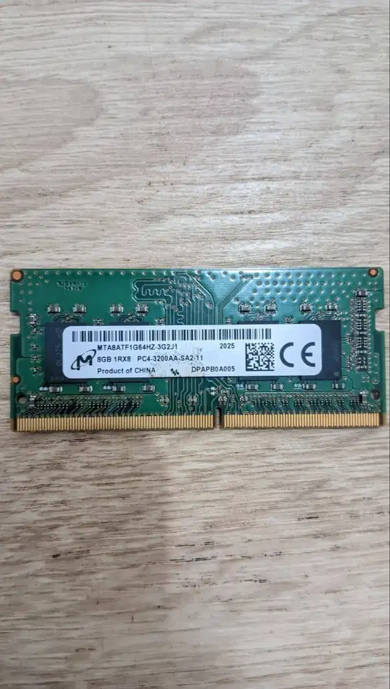 RAM Laptop Micron 8GB DDR4 3200MHz SO-DIMM CL22 – Bekas Normal