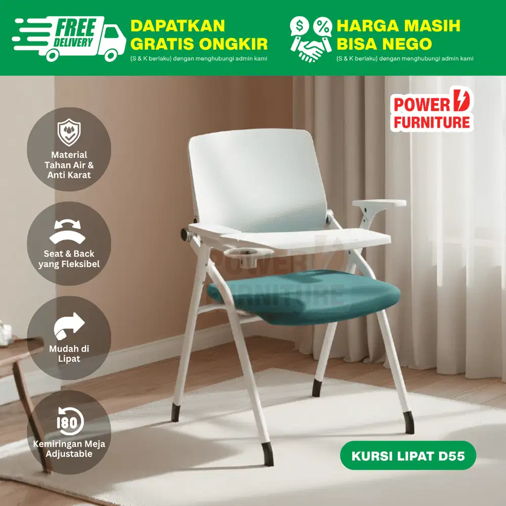 D55 Kursi Lipat Kuliah – Kursi Lipat Kampus | Kursi Meja Lipat Kuliah