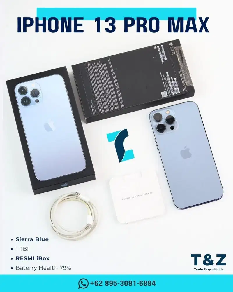 Iphone 13 promax 1TB SIEERA BLUE