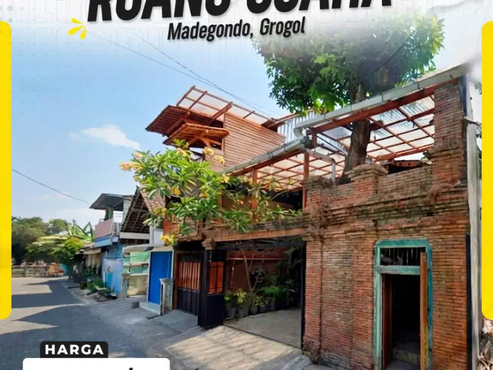 Disewakan Ruang Usaha Unik Konsep Rustic di Madegondo Grogol
