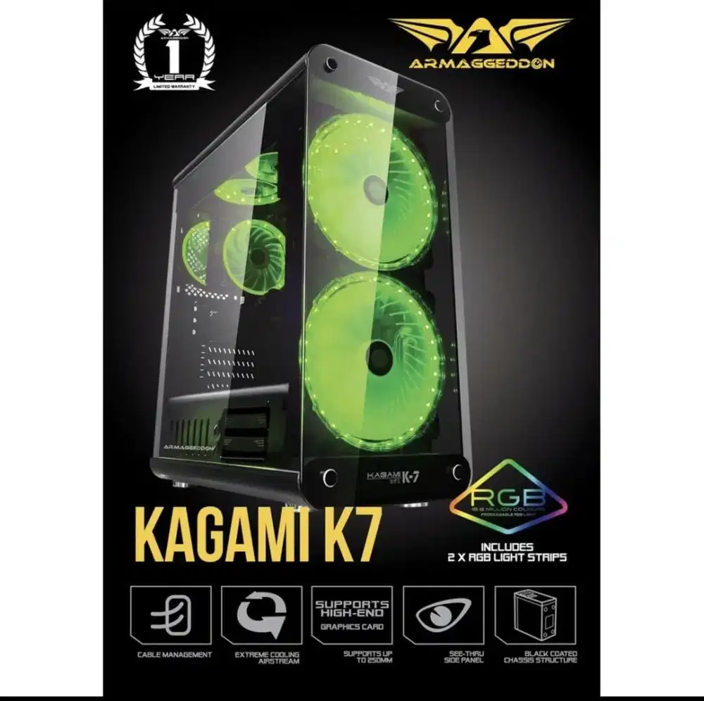 ARMAGEDON KAGAMI K7 RGB kondisi masih baru ya