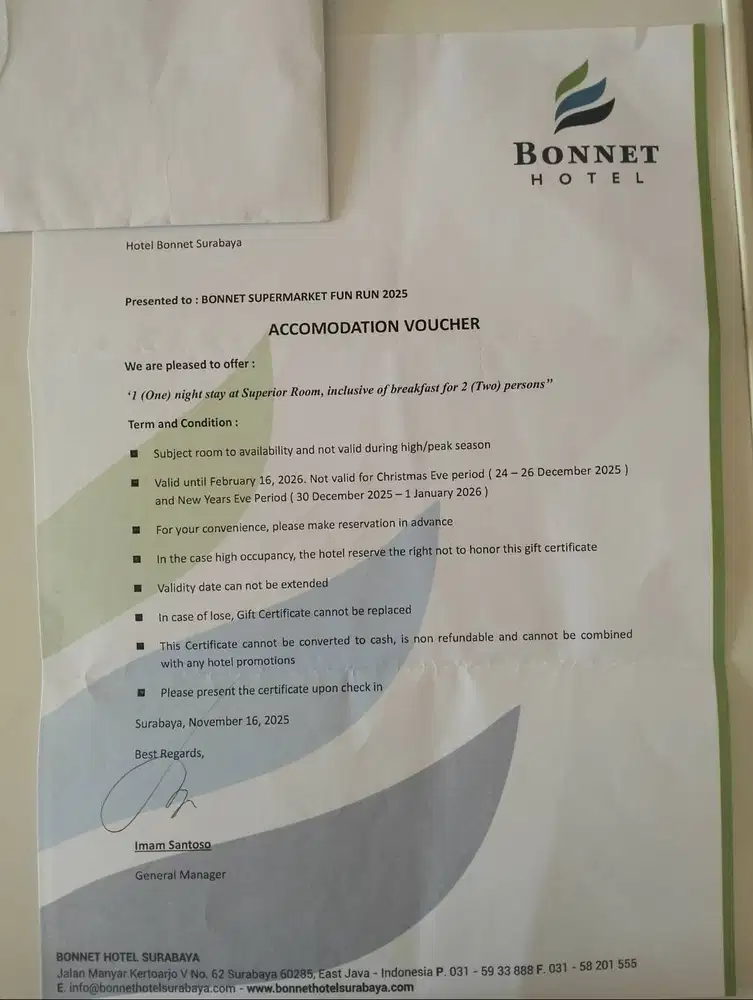 Voucher hotel di surabaya termasuk sarapan