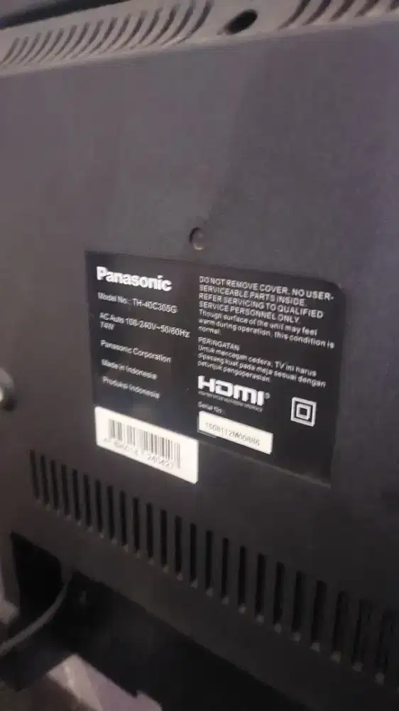 TV Panasonic TH-40C305G Mati Gelap