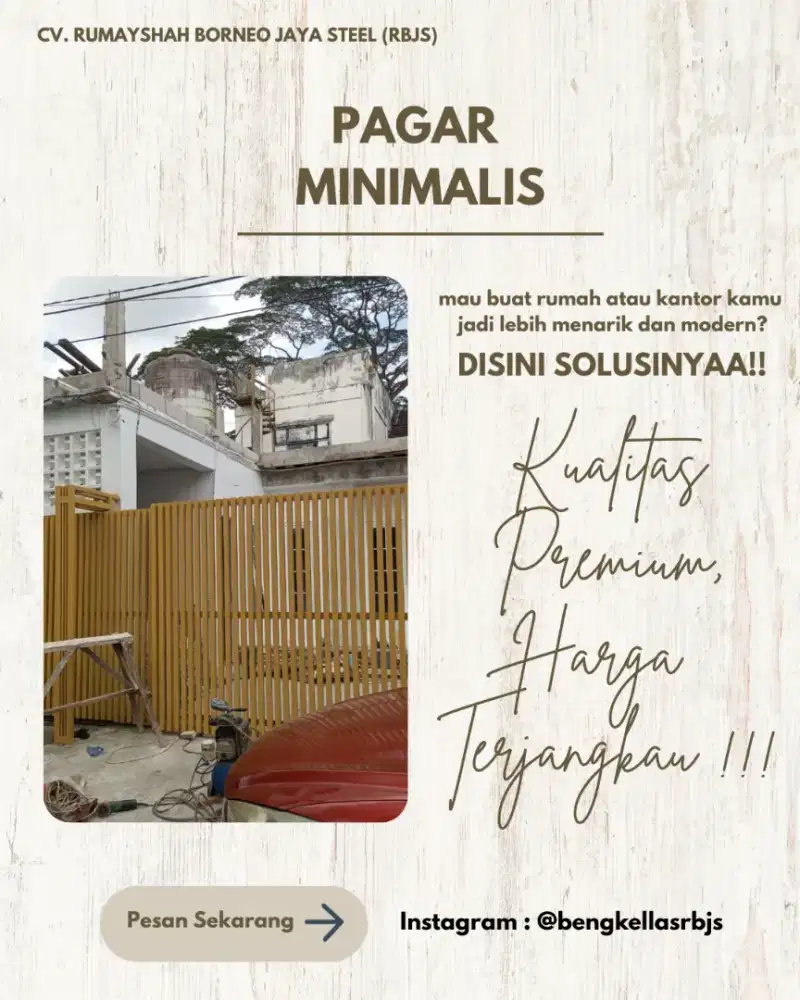 PAGAR MINIMALIS JARAK 2 CM