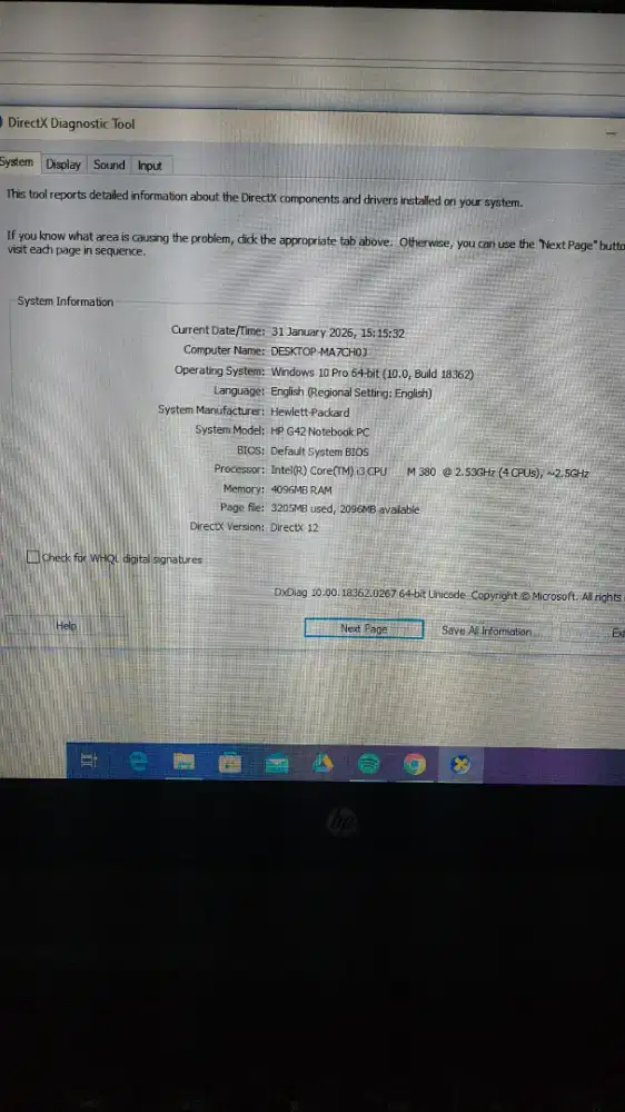 Laptop hp 14 second