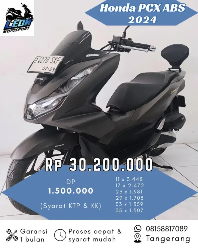 PCX ABS 2024, jual beli motor seken