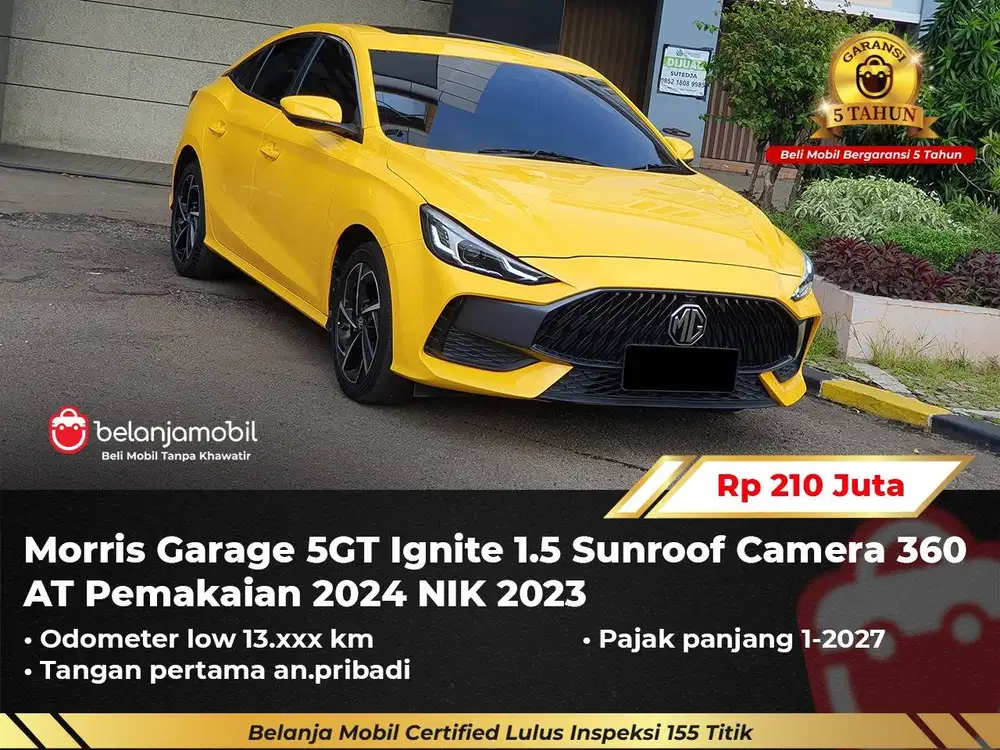 [ GARANSI 5TH ] MG Morris Garage 5 GT 5GT Ignite 1.5 Sunroof 2023/2024