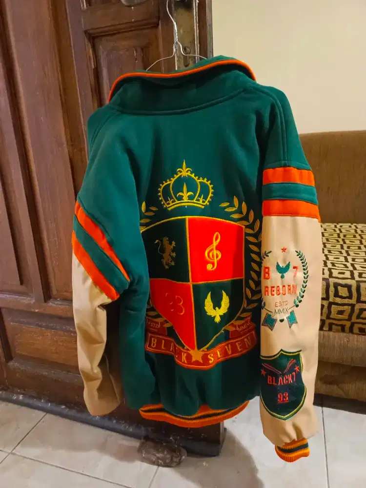 Jaket Black Seven Varsity Reborn Green Hijau Unisex