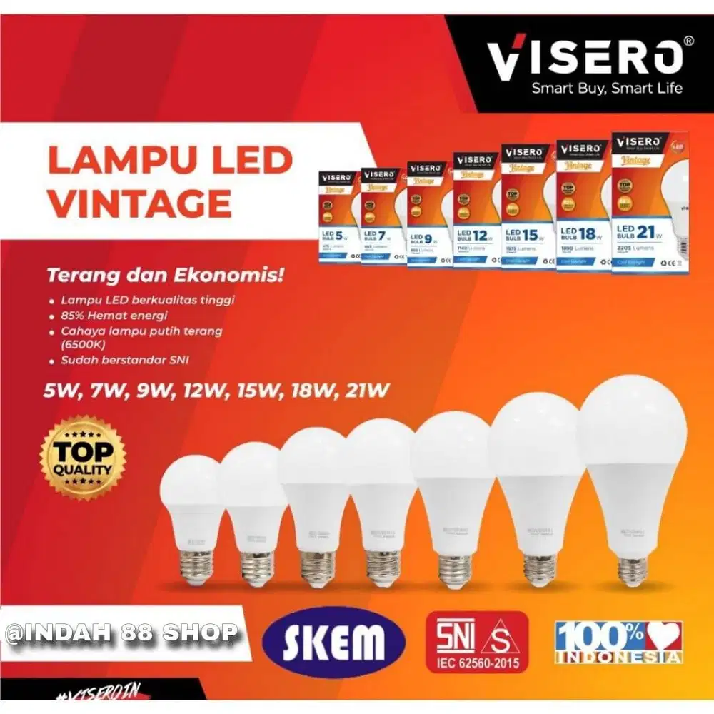 Bola Lampu Bohlam / LED Bulb Visero VINTAGE