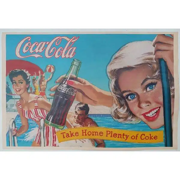 Iklan kertas Coca - Cola jadul dari zaman tempo doeloe