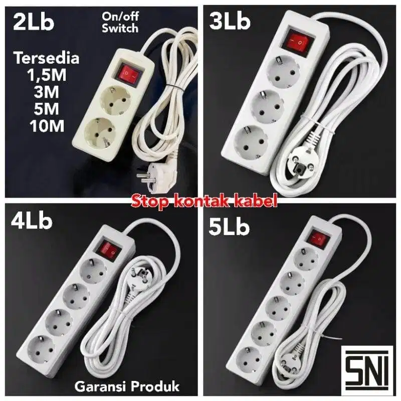 Stopkontak Saklar + Kabel / Colokan Sambung