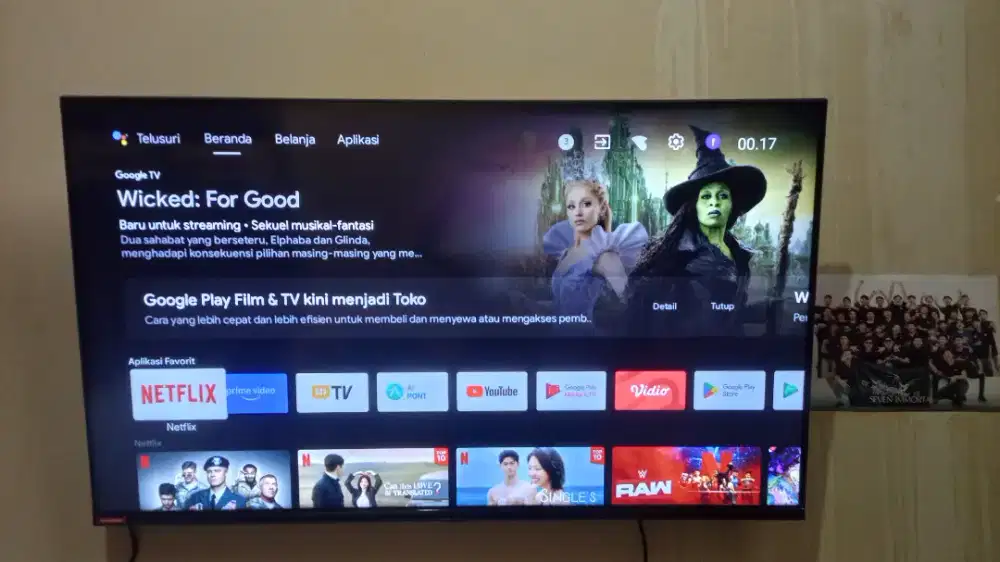 Tv LED Changhong android digital 43inchi likenew