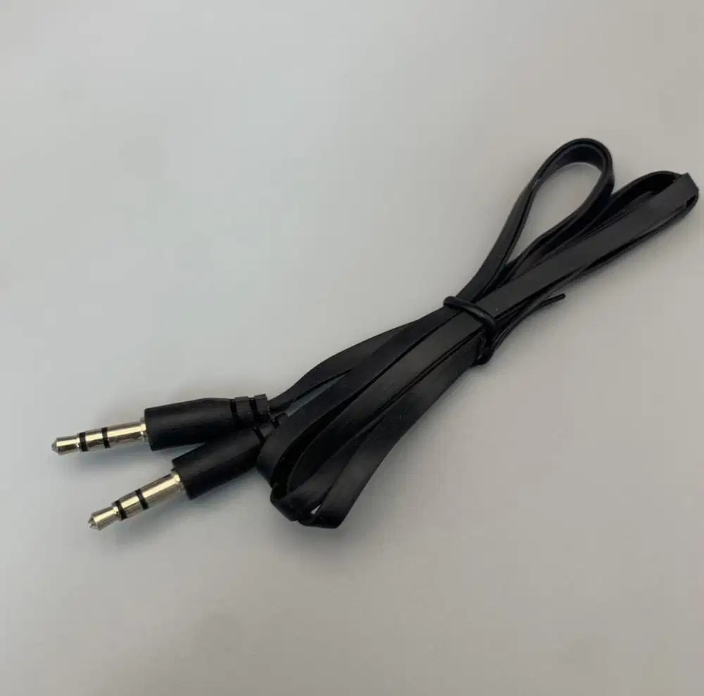 Audio cable aux jack 3.5mm male to male 2 garis