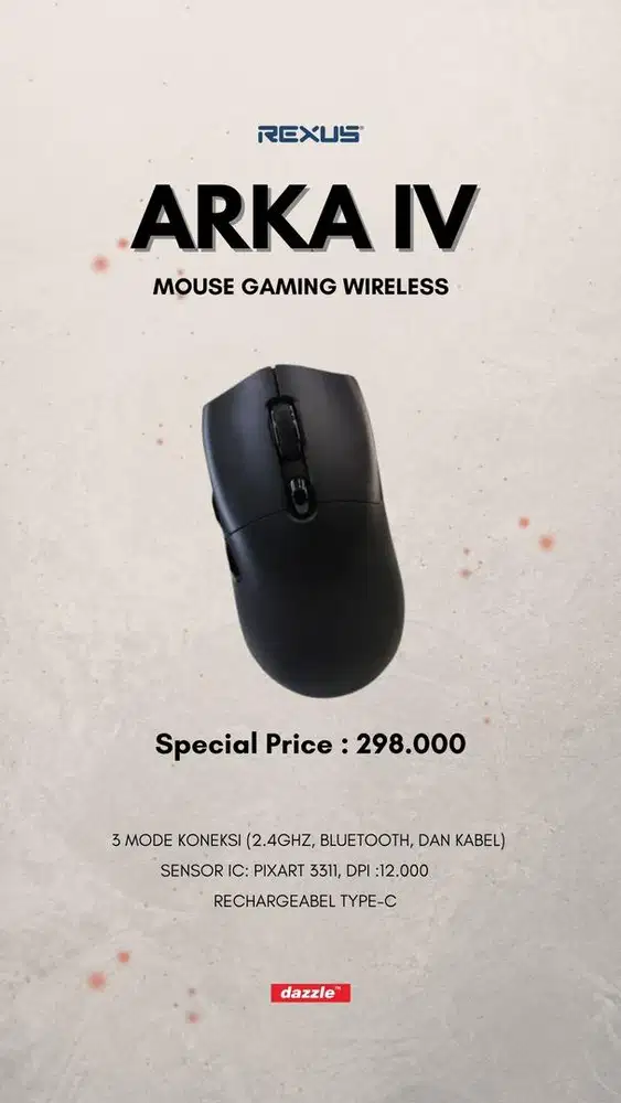Mouse wireless gaming rexus Arka IV RX-115