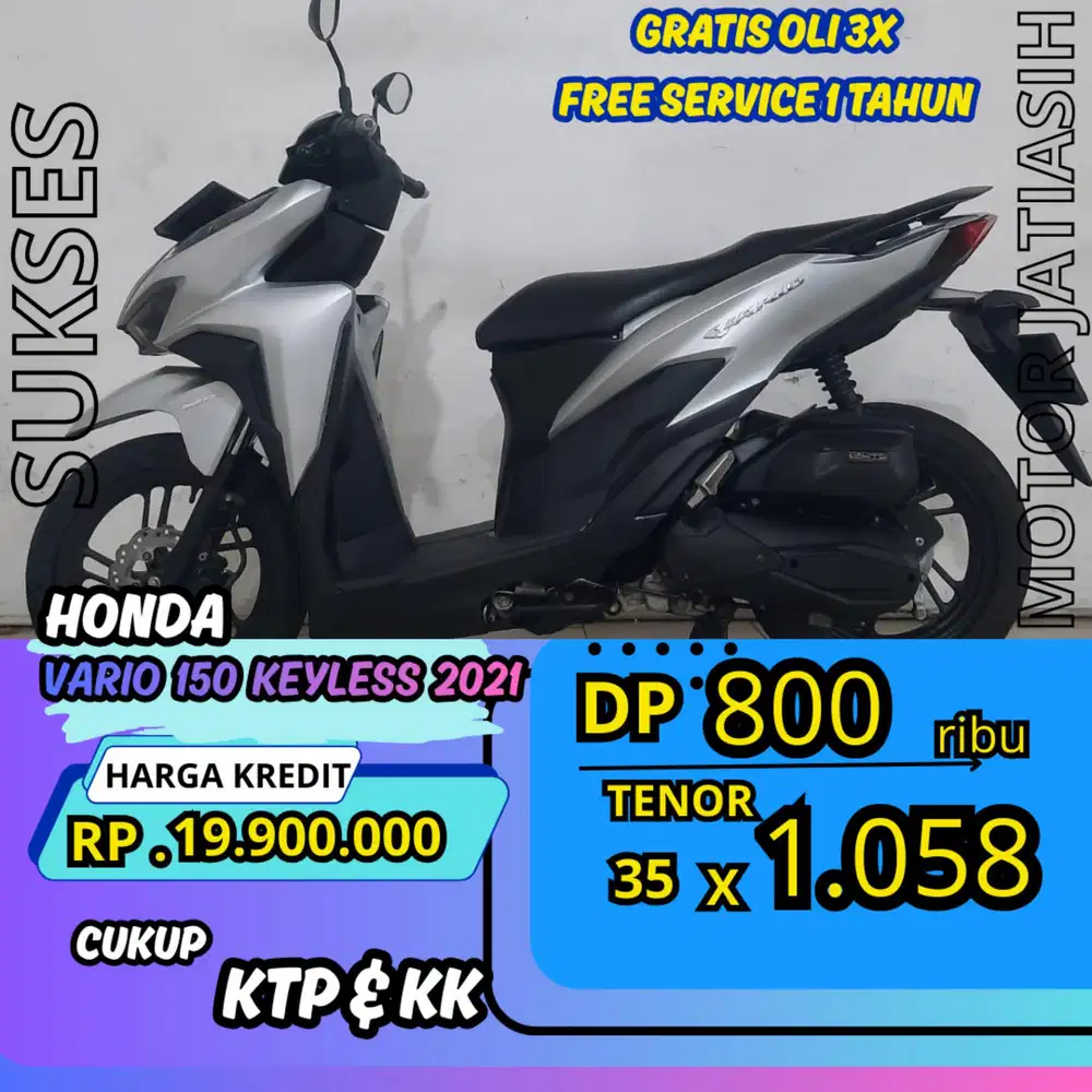 DP MURAH HONDA VARIO 150 KEYLESS 2021 DP 800 RIBU BISA CASH/KREDIT