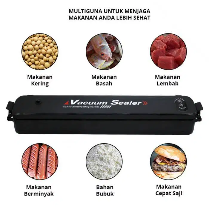 Food Vacuum Sealer Portable Mesin Vakum Plastik Makanan Otomatis Besar