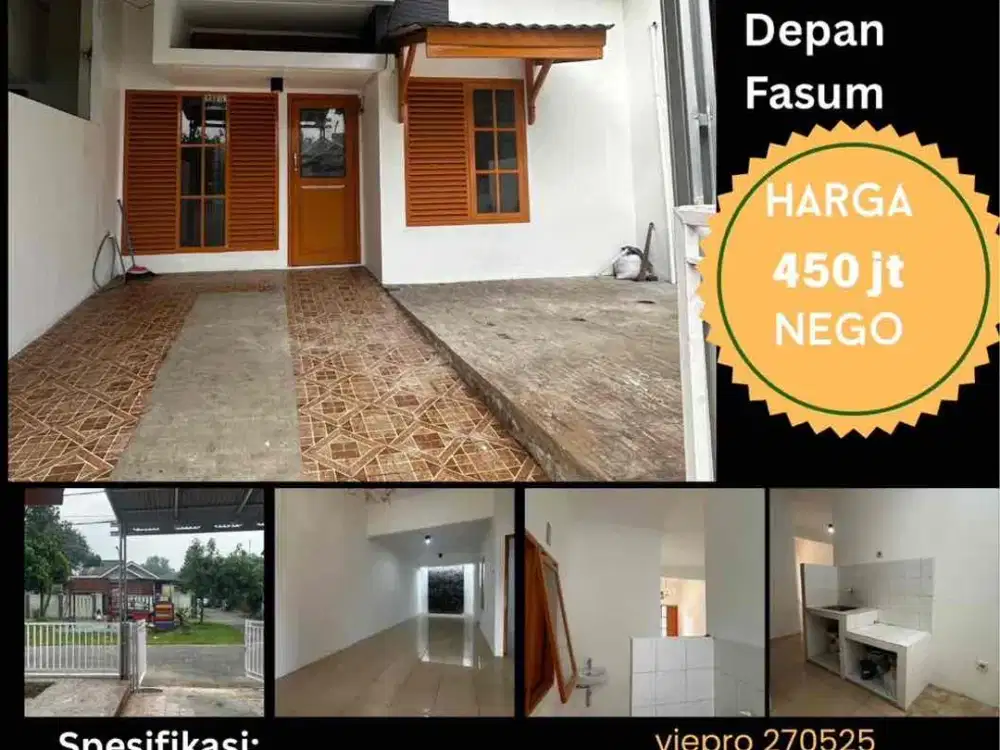 Rumah Rapi Depan Fasilitas Umum di Harvest City Cileungsi