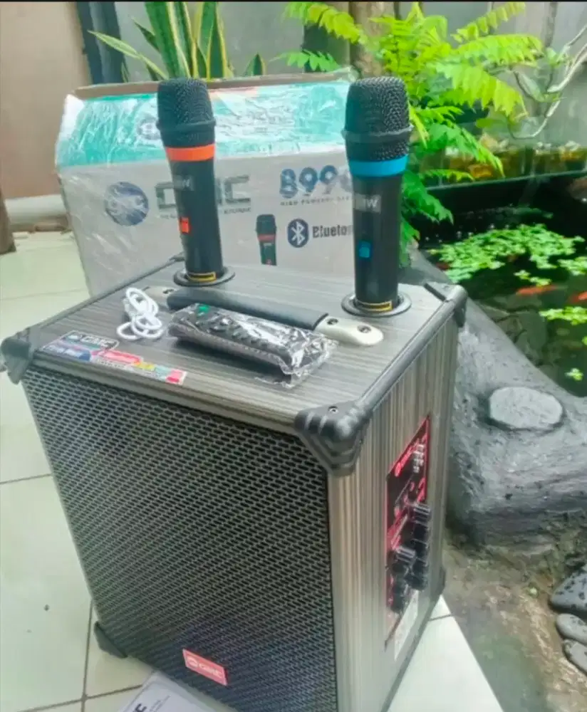 Speaker aktif GMC 899Q ori suara jernih, gratis 2 microphone