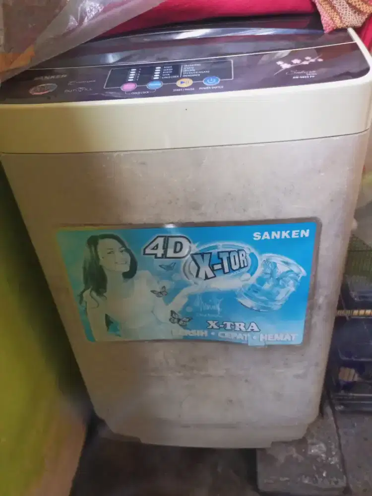 mesin cuci 1 tabung merk sanken