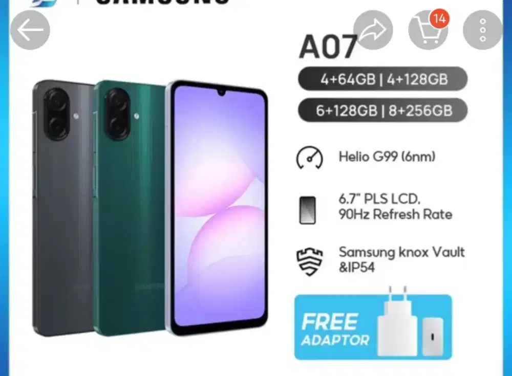 dujual cepat samsung A07