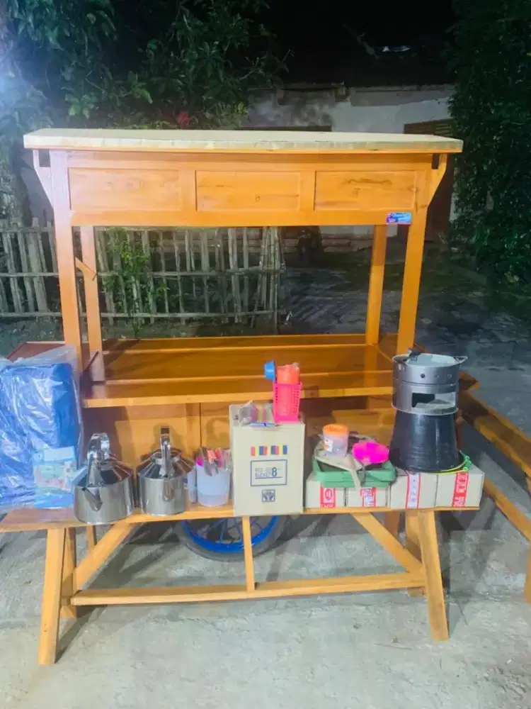 Gerobak Angkringan Bakso Mie Ayam PeceL Bubur Sate Martabak Ronde dlL