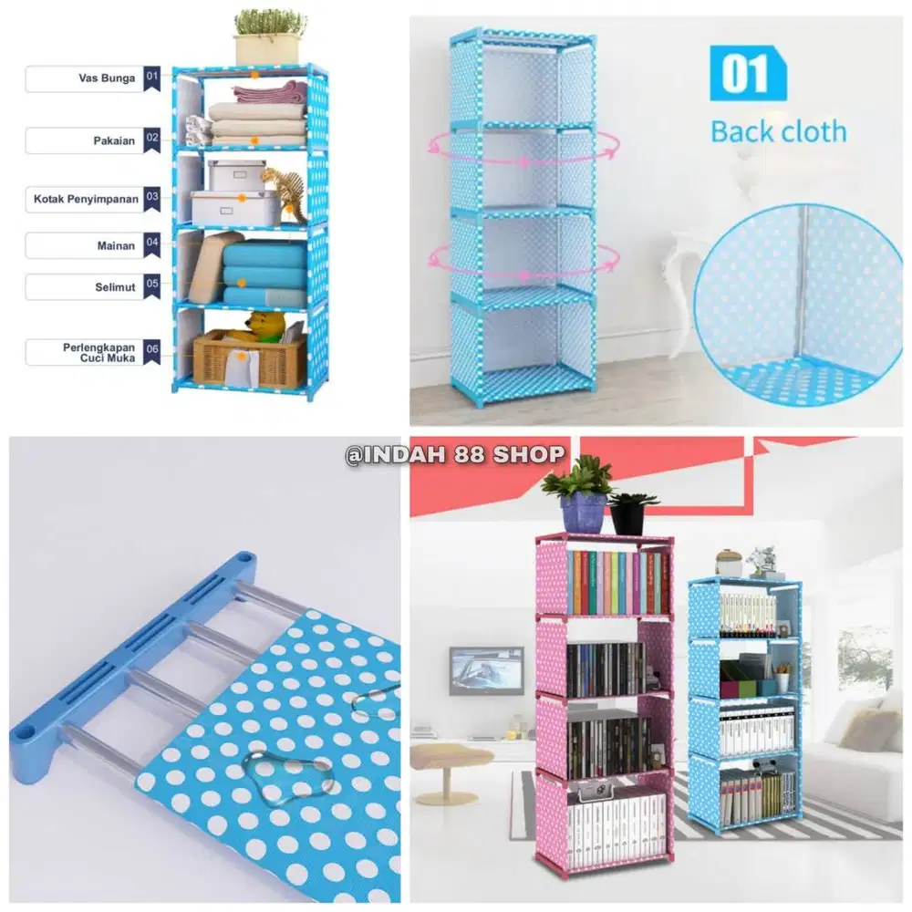 Rak Buku Portable Serbaguna / Rak Dapur / Rak Boneka