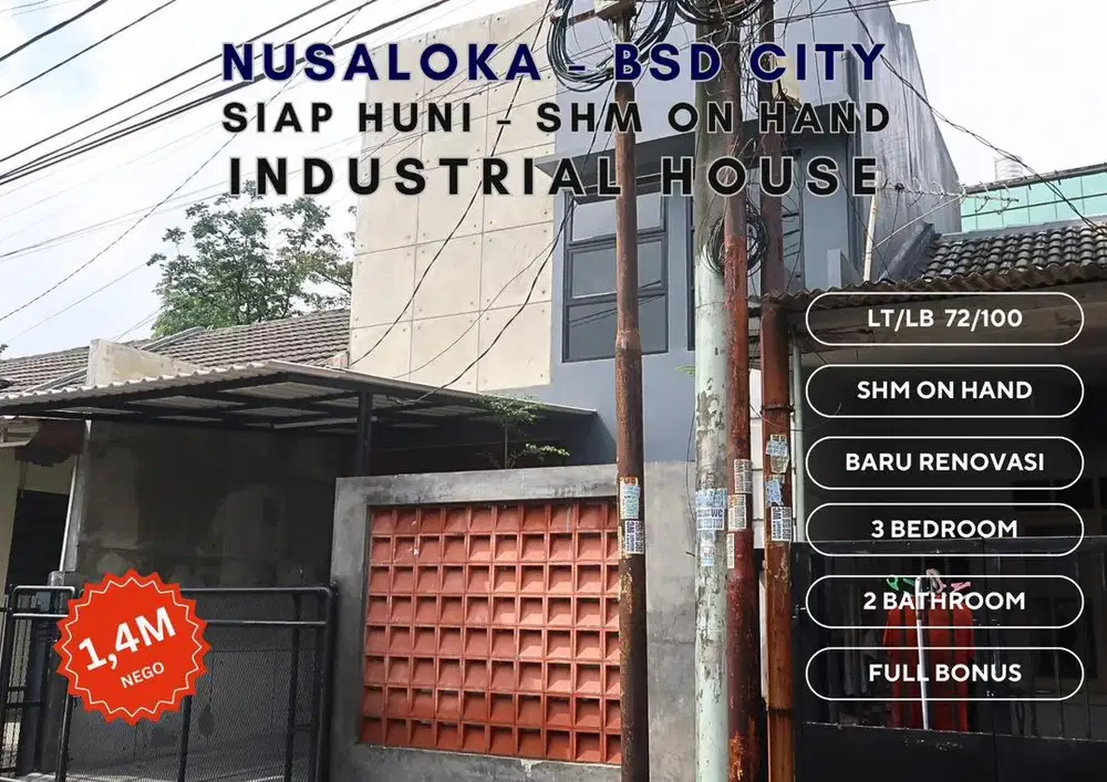 Dijual Rumah Siap Huni Di Nusa Loka Bsd