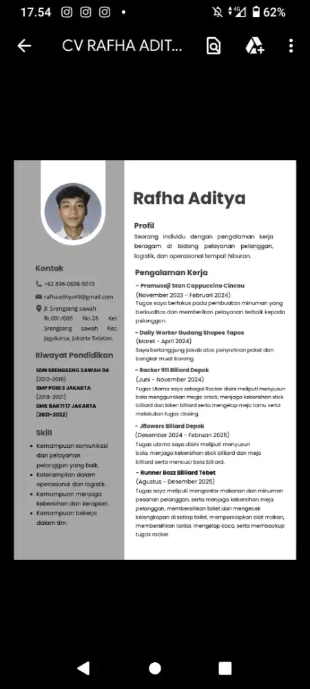 MENCARI LOWONGAN KERJA