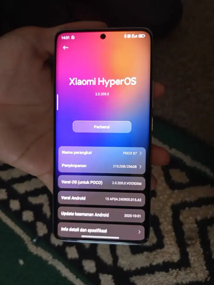 poco x7 5g 8/256 fullset