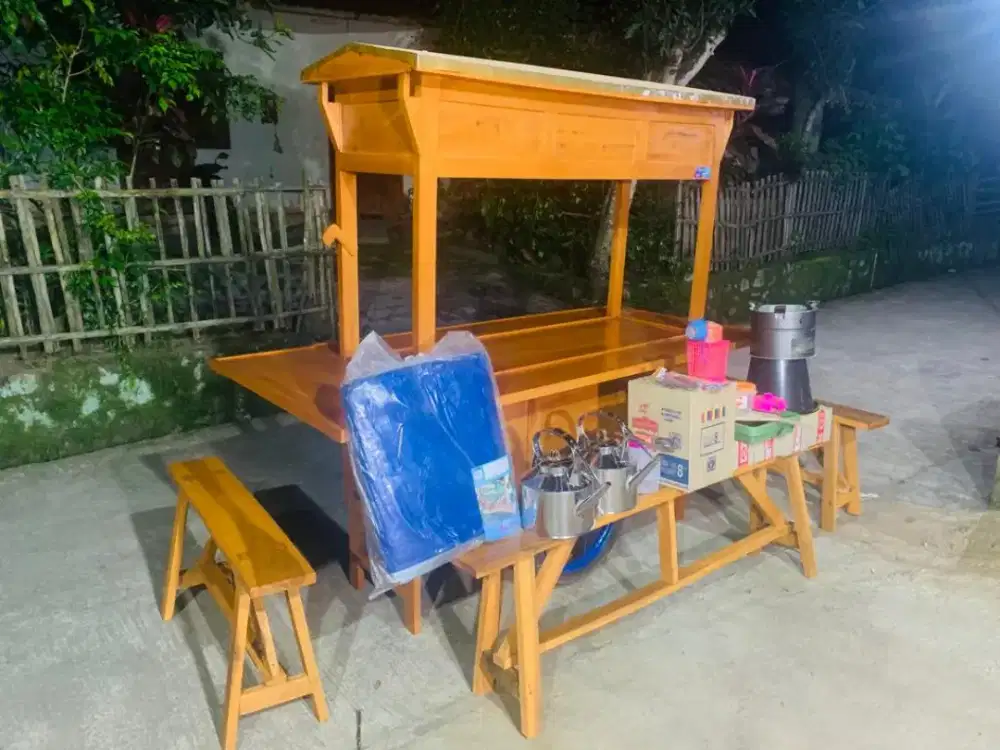 Gerobak Angkringan Bakso Mie Ayam PeceL Bubur Sate Martabak Ronde dlL