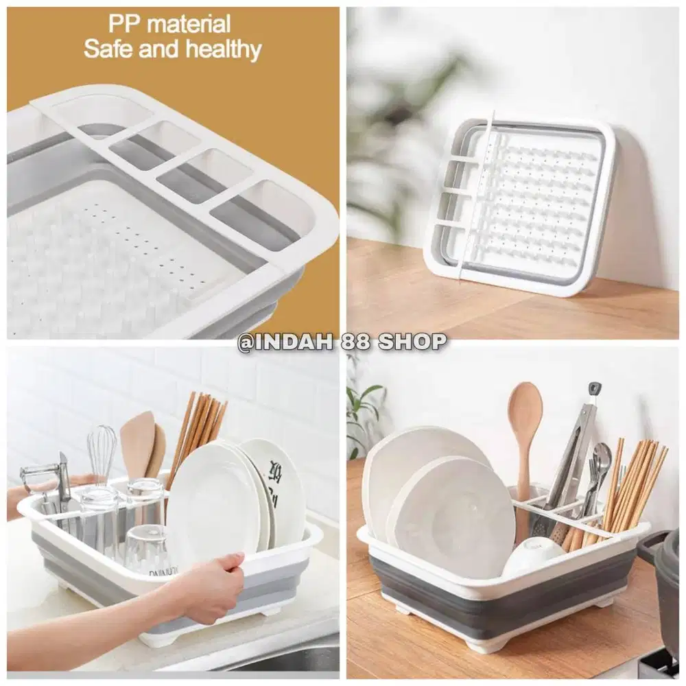 Rak Piring Lipat Portable / Rak Piring Minimalis