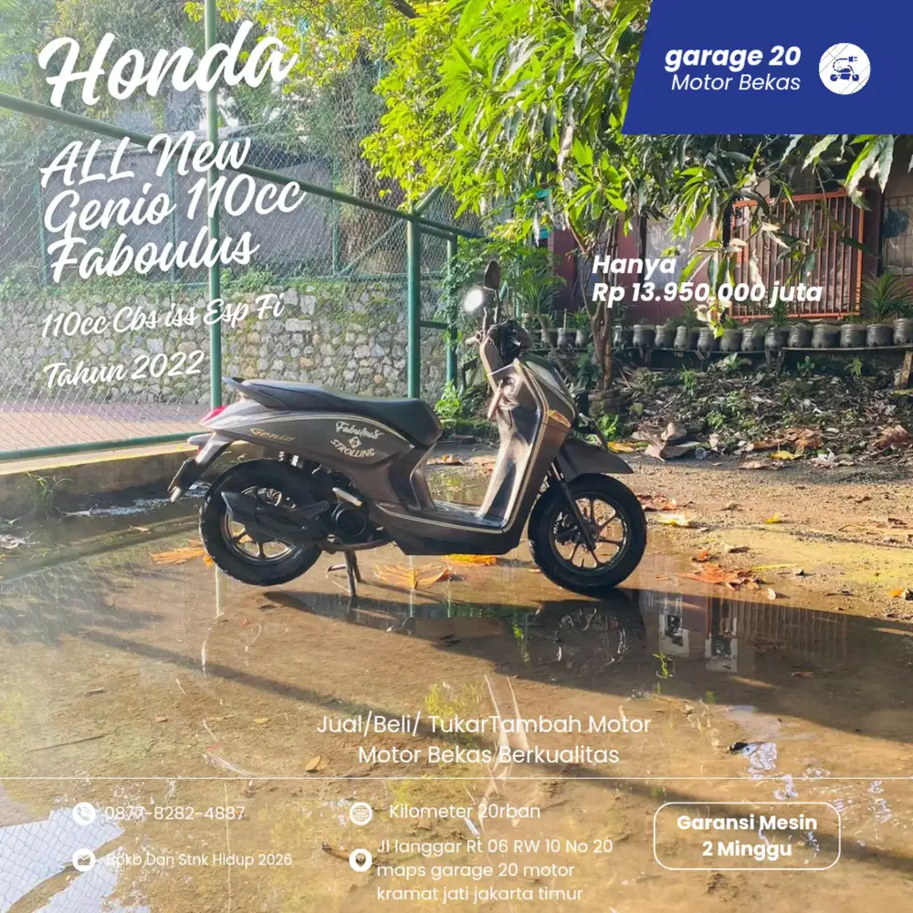 Honda Genio 110cc Faboulus Cbs iss Esp tahun 2022 Pajak Hidup