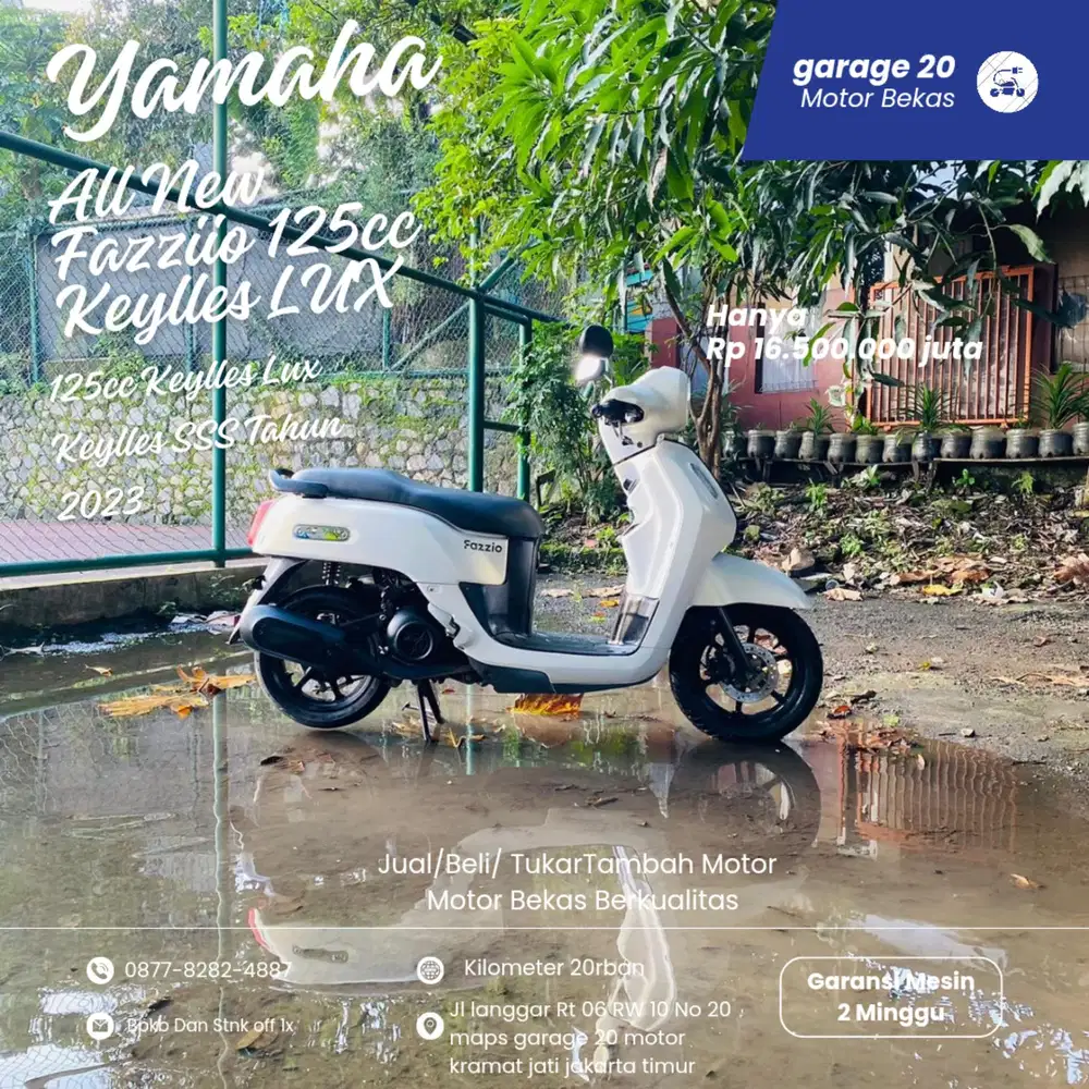 Yamaha Fazzio 125cc Keylles Lux Bluecore SSS Tahun 2023 PajakOff