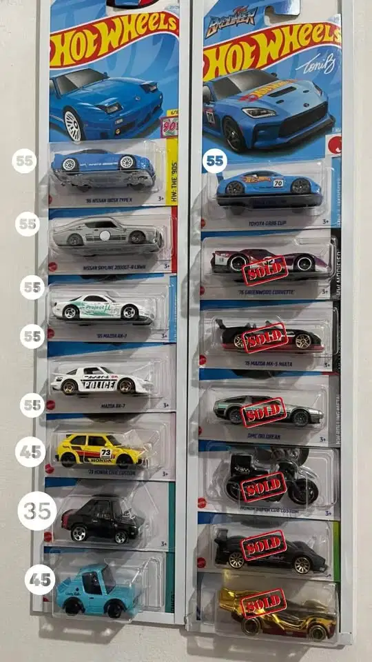 hw hotwheels reguler card