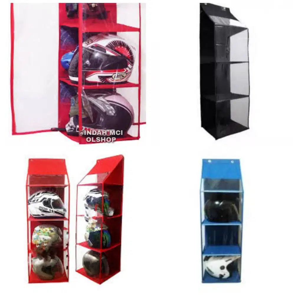 Rak Helm Gantung Polos Mika Tebal